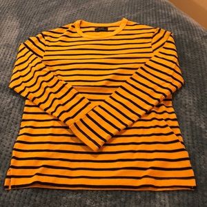 Zara Tee Blue & Gold Stipe